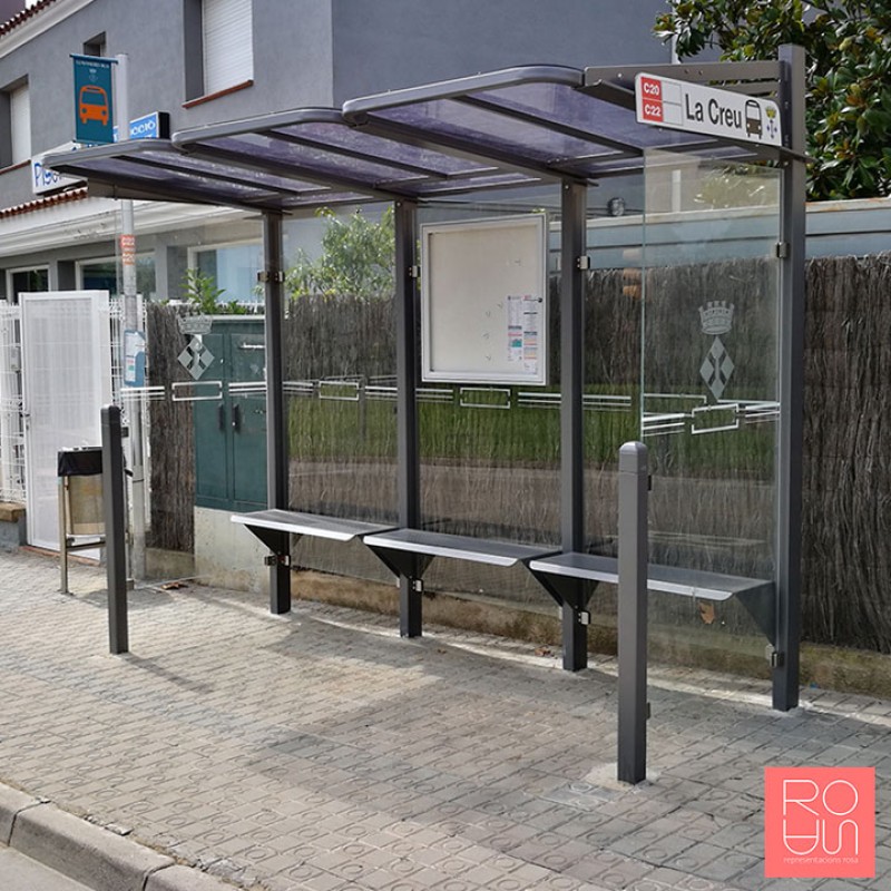 Banc Conviviale per marquesina d'autobús 